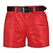 Mens Jeans Shorts Fashion Loose Casual Shorts Streetwear Cargos Lightweight Summer Short Vintage Jorts Red