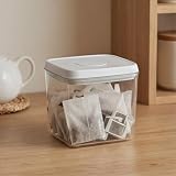 保存容器 キャニスター 密閉【選べる15サイズ】食品保存容器 1.2L 片手で開閉 ボタン式 シリコンパッキンフタ 密封性高い 漏れ防止 透明 クリアボディ AS樹脂 プラスチック BPAフリー 軽量設計 湿気防止 コーヒー豆/砂糖/パスタ/お菓子/シリアル 保存容器 積み重ね収納便利 お手入れ簡単 丸洗い可能 密閉容器(1200ml)【ａｉｊｉ】