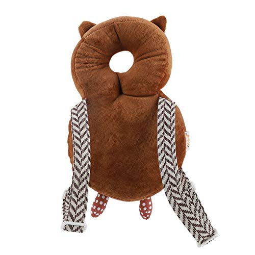 Toddler Head Protector,Adjustable Infant Safety Pads,Cute Cartoon Head Protection Pillow,Elastic Comfortable Shoulder Back Learn Walking Protective Cushion,for Baby Walkers Protective (Orange Fox)