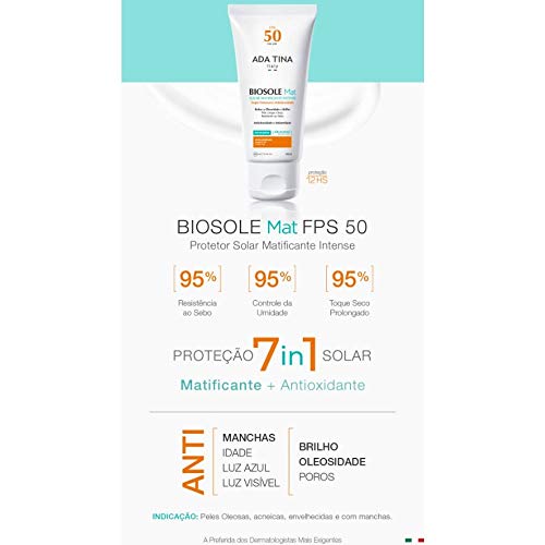 Ada Tina Biosole Mat FPS 50 - Protetor Solar 40ml