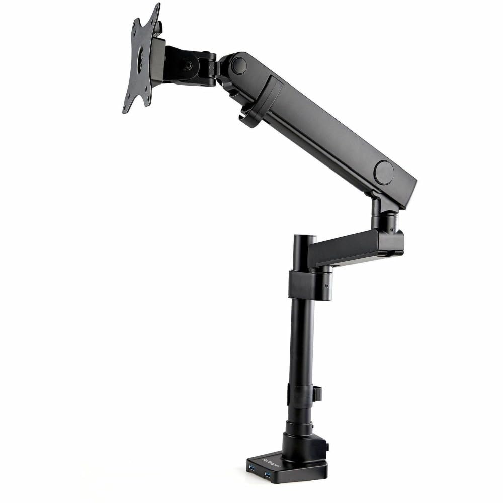 Soporte de monitor articulado y hub USB 3.2 de movimiento completo para mejorar la ergonomía de oficina
