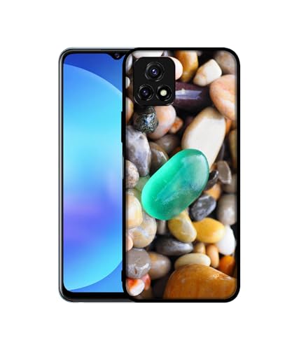 Image of Sea Stones Design Premium 2D Printed Metal Back Case Cover for Vivo Y72 5G