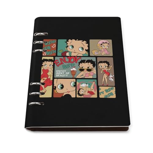 ノート ベティちゃん メモ帳 バインダーノート A5 6穴 90枚 てちょう ハードカバー メモ ンダー A5サイズ 横罫線 ??本 文房具 オフィス用品 ルーズリーフ 学生 キャンパス おしゃれ プレゼント 贈り物