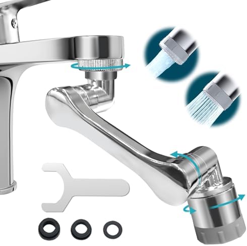 Jomdjmskes Wasserhahn Verlängerung - 360° Drehbar Mit 3 Sprühfunktionen