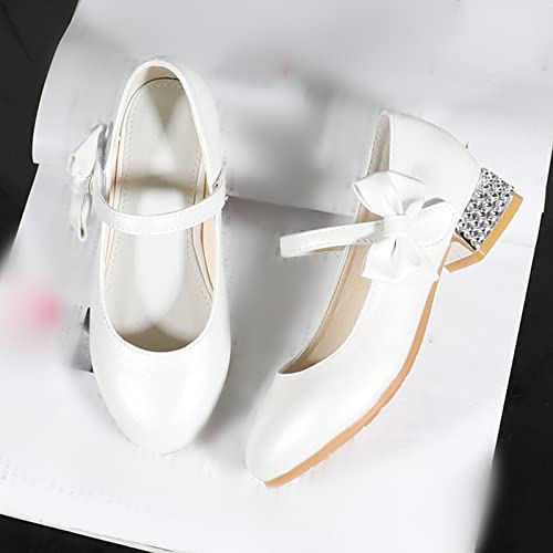 YHEGHT Sapatos para meninas tamanho 2 para crianças grandes sapatos de salto alto meninas princesa s