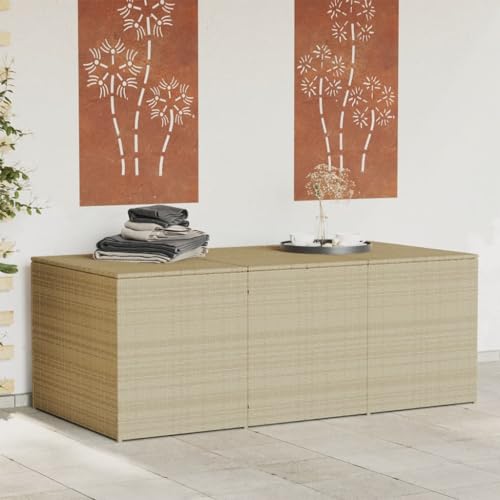 Générique Boîte de Rangement de Jardin mélange Beige 984L résine tressée Meubles Mobilier de...