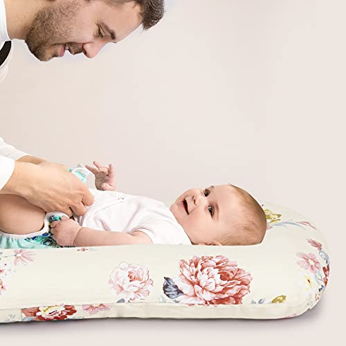 Image of Waterproof Baby Lounger Cover | Mexxi 100% Hypoallergenic Cotton Baby Nest Cover for Newborn (Cover Only)（Waterproof Roses）