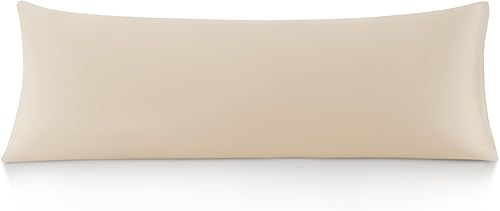 Leeden - Funda de almohada corporal 100% algodón, 800 hilos, 21x54, funda de almohada corporal suave y transpirable larga para adultos y mujeres