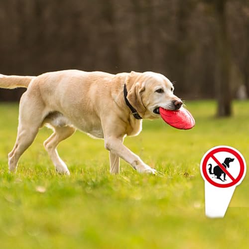 TENGEE 2 Stück Schild Kein Hundeklo, Hundekot-Schild, Warnschild, Rot, 30 cm x 45 cm, Bodenstehend, Funktional