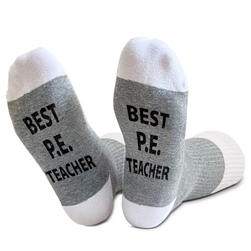 CIAEXRN Best P.E. Teacher Socks, Funny Socks Men, Teacher