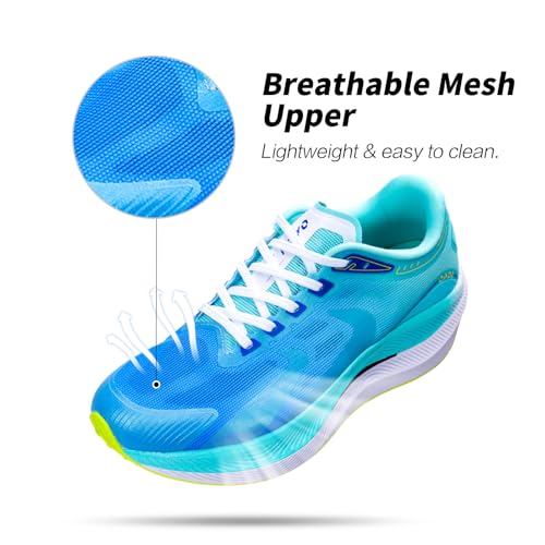 Image of Carbon Plate Marathon Running Racing Shoes Men Stable Support Shock-Relief Ultra-Light TPU Outsole Rebound Sneakers