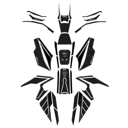 Autocollants de réservoir ADV 350 protections latérales moto noires 2022-2023
