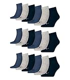 Para correr. Puma 18 pares de calcetines tobilleros unisex, talla 35-49, para hombre y mujer 532 - Coche teledirigido, color azul marino y gris 44/Asiático XXXL