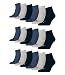 Produktbild PUMA unisex Quarter Sportsocken Kurzsocken Socken 271080001 18 Paar, Farbe:Mehrfarbig, Menge:18 Paar (6x 3er Pack), Größe:39-42, Artikel:-532 navy/grey/nightshadow blue
