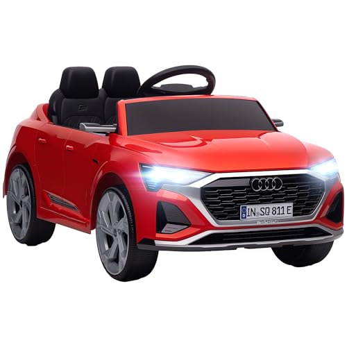 AIYAPLAY Audi Q8 Voiture électrique pour enfant 12 V avec télécommande 2,4 G, 2 moteurs, musique MP3 et klaxon, véhicule électrique avec phare, 4 roues à...