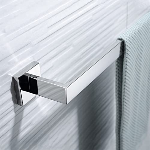 Porte-serviettes en acier inoxydable barre simple support mural poli - 6