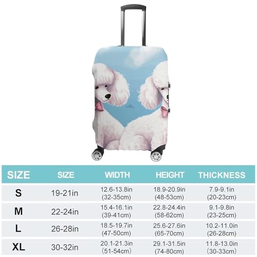 Carry on Luggage Cover Poodles Dogs Suitcase Covers for Luggages Tsa Approved Travel Luggage Sleeve Protector Elastic Suitcase Protector Anti-Scratch Washable Fits 19-30 Inch Case -L2