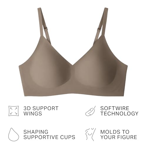 Image of EBY Relief Bra, Wireless Bras for Women, Seamless Bralette with Adjustable Straps, Supportive Bras for Women, Women's Clothing - Fallen Rock Medium