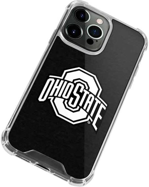 Skinit Clear Phone Case Compatible with iPhone 15 Pro Max - Officially Licensed Ohio State University OSU Black Design