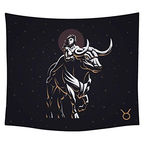 THE UNIVERSAL SIGNS Astrology Horoscope Zodiac Tapestry Decor Wall Hanging (Taurus) Blanket Bedspread Beach Towels Picnic Mat Home Decor