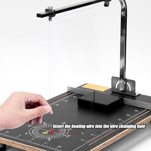 Cortador de temperatura ajustable para espuma con mesa de 38x78 cm y ángulo 45 7
