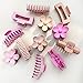 Large Hair Claw Clips 12 Pack, Flower Hair Clips for Thin Hair, Big Square Matte Strong hold for Thick Hair, 3 Styles Hair Clips for Women Thick Hair Pink Colors