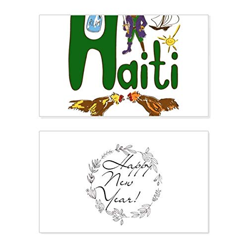 Tarjeta conmemorativa con el símbolo nacional de Haití en acabado elegante