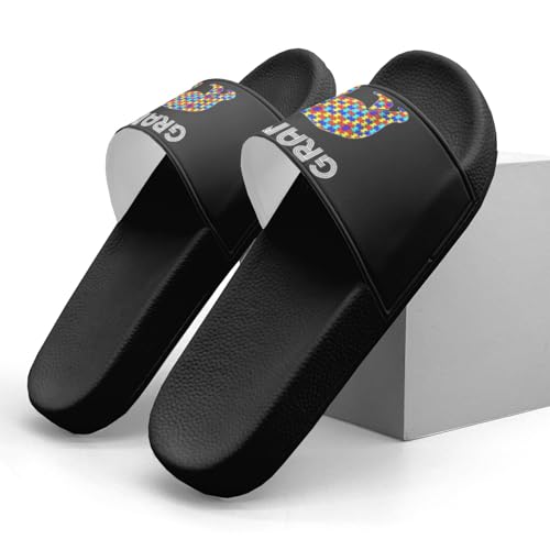 Pitovozu World Autism Awareness Slippers for Women Men Comfotable Sandals Non Slip Home Bedroom Pool Shower Outdoor Slide Slippers3