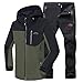 Produktbild JIANYE Softshelljacke Herren Softshellhose Winter Set Outdoor Wanderjacke Wanderhose Atmungsaktiv Funktionsjacke Trekkinghose Armee-Grün+Schwarz S