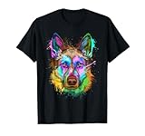 Splash Art German shepherd Shirt | Shepherd Lovers Gifts T-Shirt