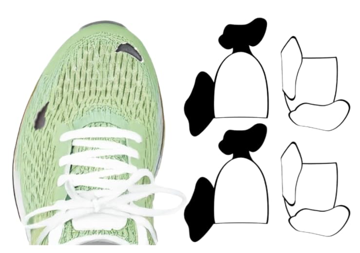 The Original Shoe Armour Premium Shoe Hole Prevention Insert (Toe Box and Pinky Toe Areas) (2-Pack)