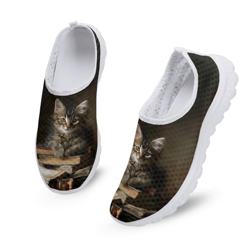 Jeiento Womens Athletic Walking Shoes Slip-on Sneakers Mesh Comfort Sport Running Shoes Travel Flat3