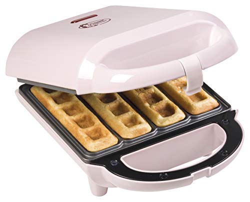 Bestron Waffeleisen für Waffelsticks, Waffelautomat im Retro Design, 460 Watt, Sweet Dreams, Rosa – Bild 3