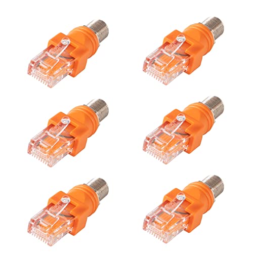 Adaptador convertidor RF a RJ45, pack de 6 piezas miniatura 1