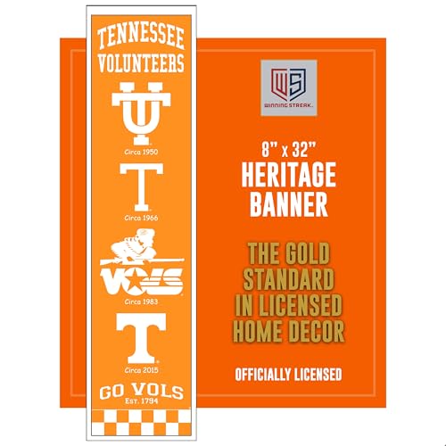 Winning Streak Sports NCAA Tennessee Volunteers Heritage Banner