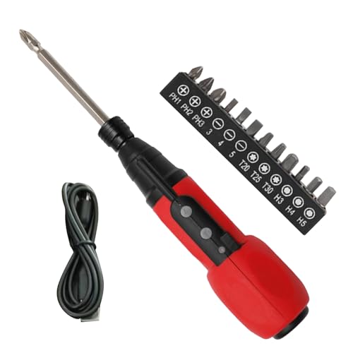 Atornillador automático – Atornillador eléctrico recargable por USB – Ligero para mantenimiento ideal para reparar puertas, paneles ventanas iluminación