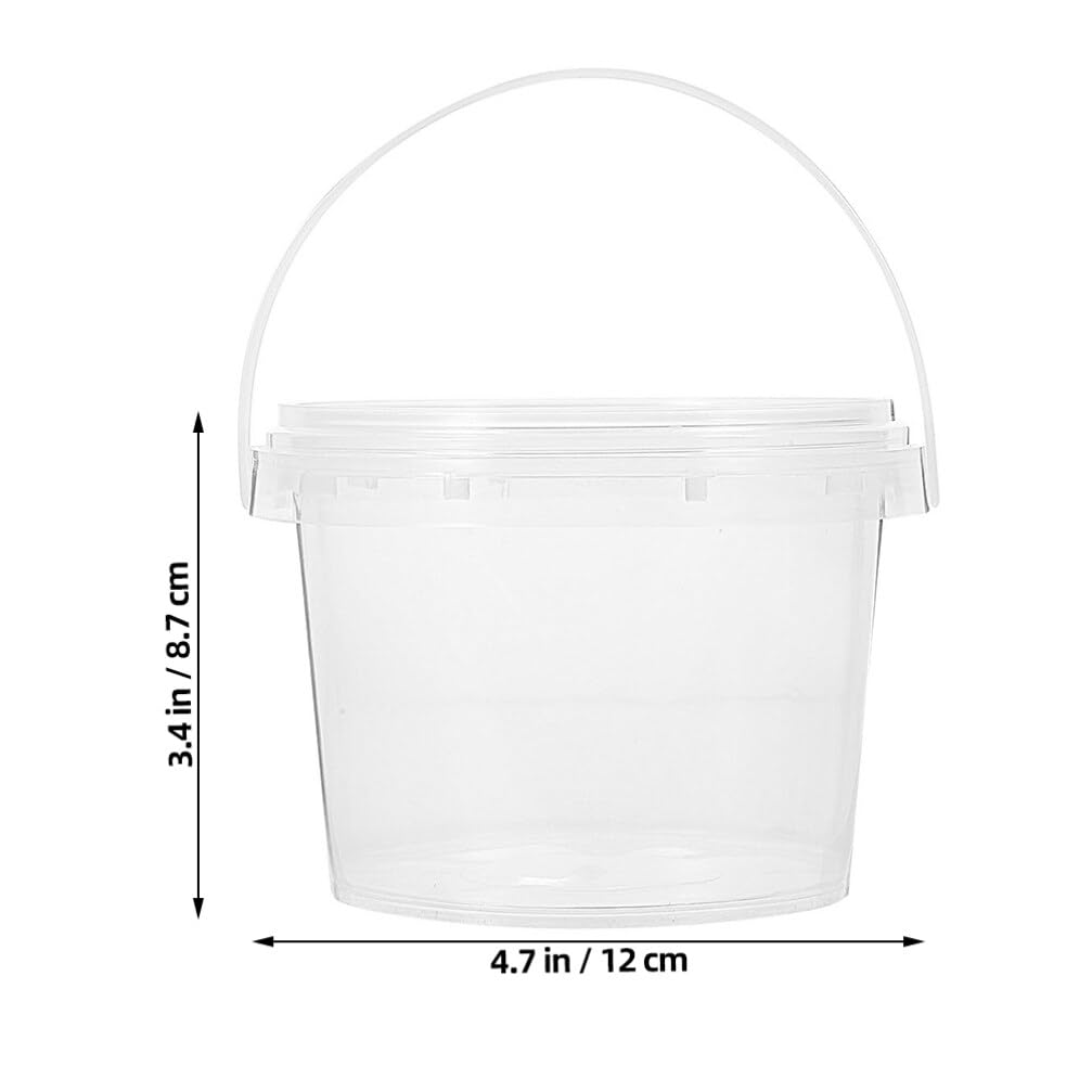 Healeved Mini Contenitori Rotondi 0, 5 in Pp, 12 Pezzi, Portatili | Superficie Liscia, Struttura Stabile, per Bucket da Pesca e Acqua, Riutilizzabili