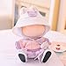 Clothes for Lu bubu 17cm Dolls(No Doll) Accessories, Stylish Kawaii Purple Outfit Set 5 Pieces Suitable for 17cm Dolls , Doll Hat Shoes Clothing Set Replacement
