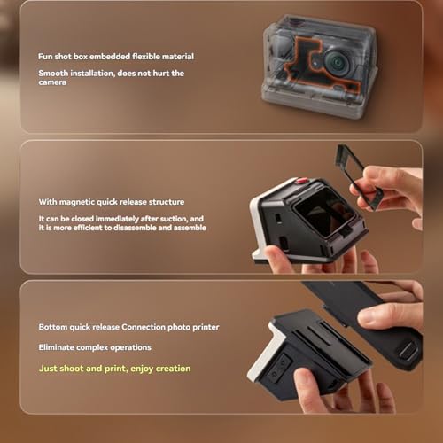 Image of Photo Fun Shot Box Pocket Printer Photo Paper for Insta360 Go Ultra Portable Instant Printer 16.7-Million Wide Colors 300dpi High-Definition Printing (GO Ultra Pocket Printer Kit)