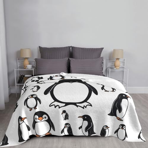 Couverture douce flanelle pingouin pour réchauffer vos nuits - 6
