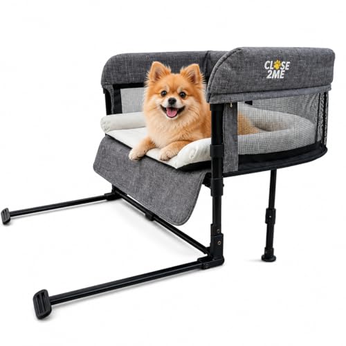 Englacha Close2Me Elevated Pet Bed - Bedside Mattress for Cats and Small Dogs - Comfortable, Cozy...