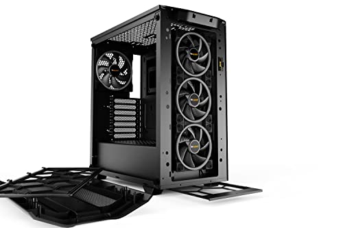 Image of be quiet! Pure Base 500 FX ATX Midi Tower PC case | ARGB | 4 Pre-Installed Light Wings PWM Fans | Tempered Glass Window | Black | BGW43