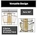 Smart Design 5-Tier Smart Carousel Organizer w/ 40 Pockets & Steel Metal Hook - 360 Degree Swivel - Heavy Duty Fabric - Clothing, Shoes, Misc. Item - Home Organization (13 x 51.8 Inch) [Beige]