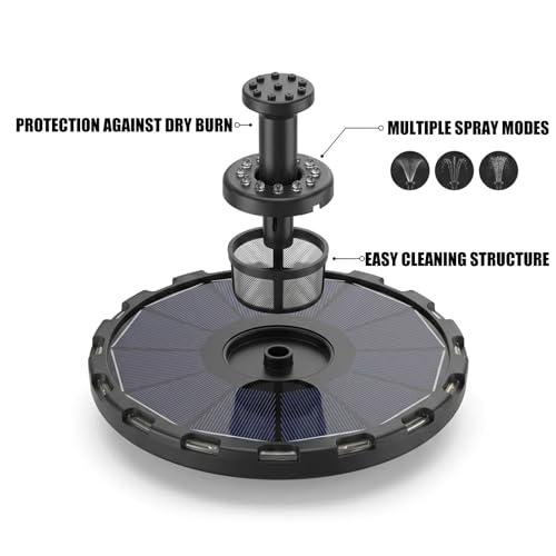 Fuente solar para piscina sin cables CAZSTYK con luces 7