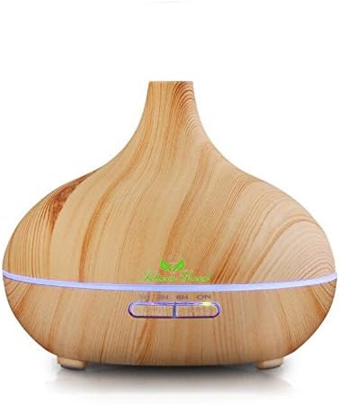 Tatiana Grand 300ml Essential Oil Diffuser Ultrasonic Aromatherapy Cool Mist Humidifier & Air Purifier for Home, Office, Yoga or Relaxing Comfort in Bedroom Spa - Light Wood Texture