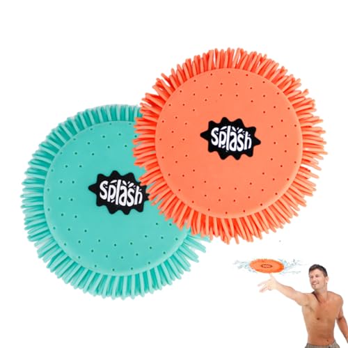 WUSJCOF 2 Stück Wasser Frisbee, Soft Wasser-Wurfscheibe aus Schaumstoff und Silikon, Wasserspielzeug für Sommer Spaß (Durchmesser 17cm)
