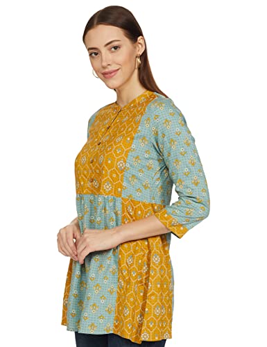 Image of Max Women's Printed Band Collar Tunic