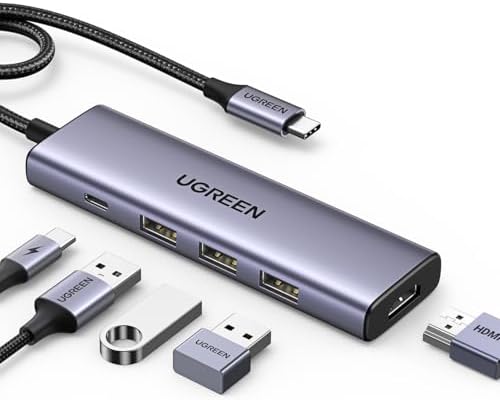 UGREEN Revodok Hub USB C 5 em 1 adaptador multiportas 4K HDMI, en...