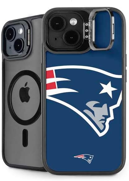 Skinit Kickstand Phone Case Compatible with iPhone 15 - Officially Licensed NFL New England Patriots Vintage Design