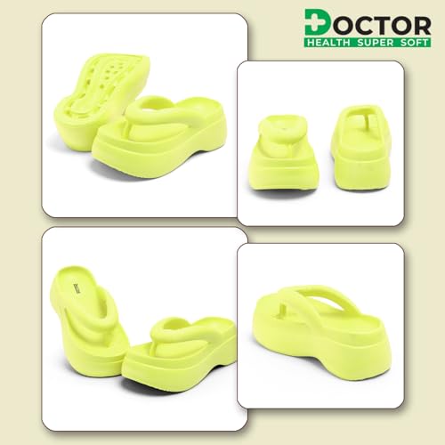 Image of DOCTOR HEALTH Women's Super Soft Lightweight Anti-Skid High Heels Slippers | Comfortable Waterproof Everyday Wear | Classic Ultra Soft